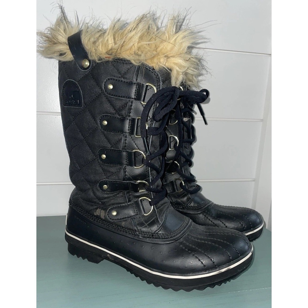 Sorrel Tofino II Black Winter Boots, Women's size 8